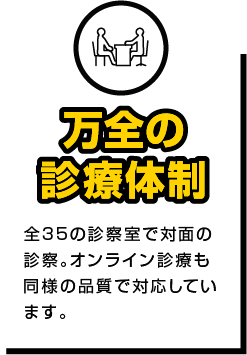 万全の診療体制