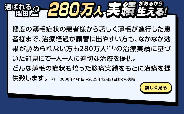 実績があるから生える！
