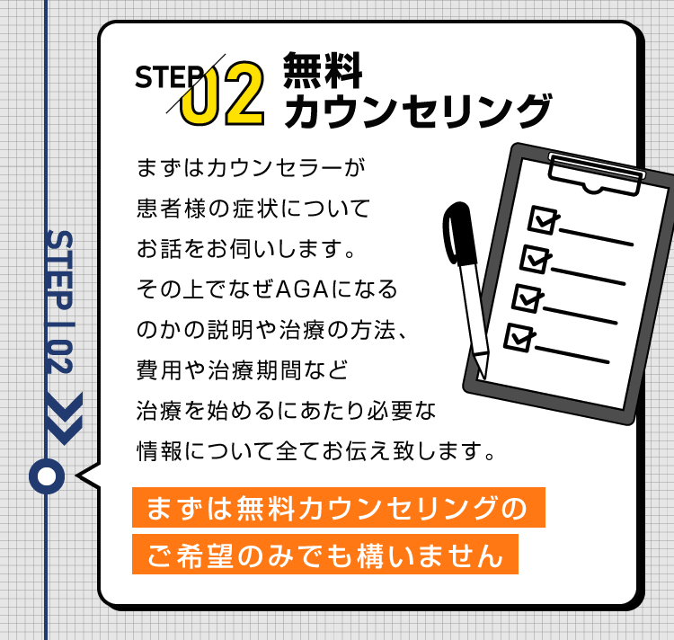 STEP02 無料カウンセリング