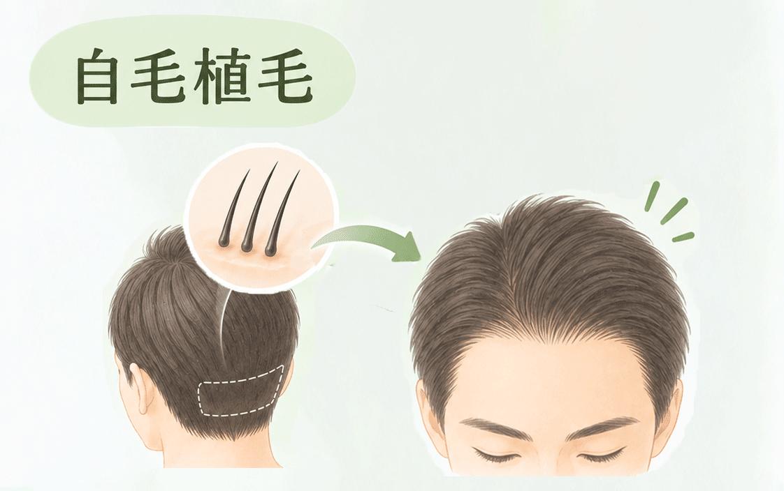 自毛植毛のイラスト